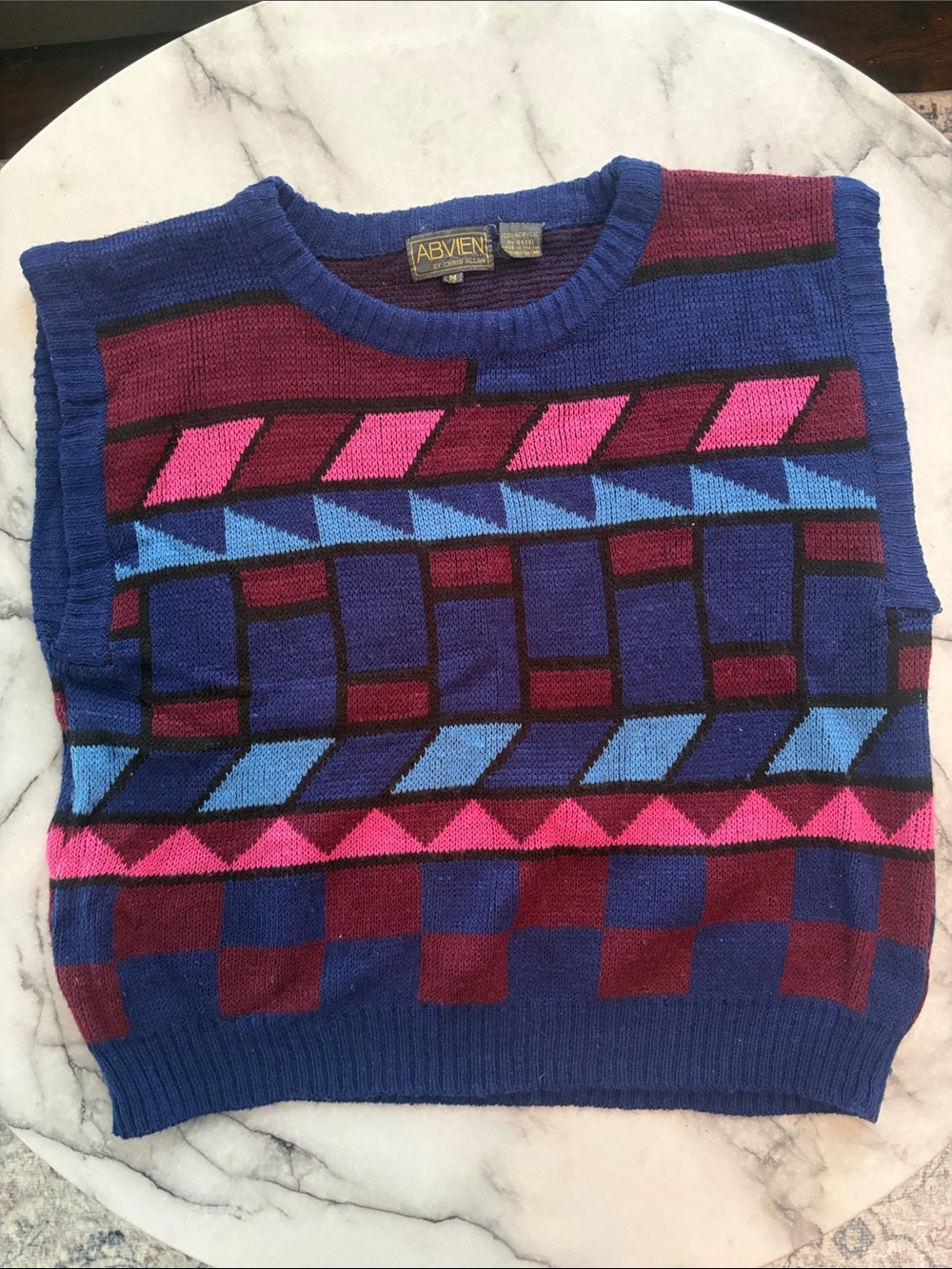 Women’s (or men’s!) geometric vintage Sweater vest
